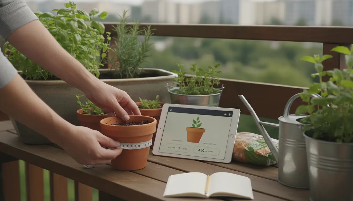 Calculateur : volume de pot et arrosage recommandé