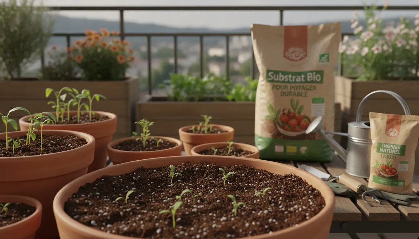 Substrat et engrais pour un potager balcon durable